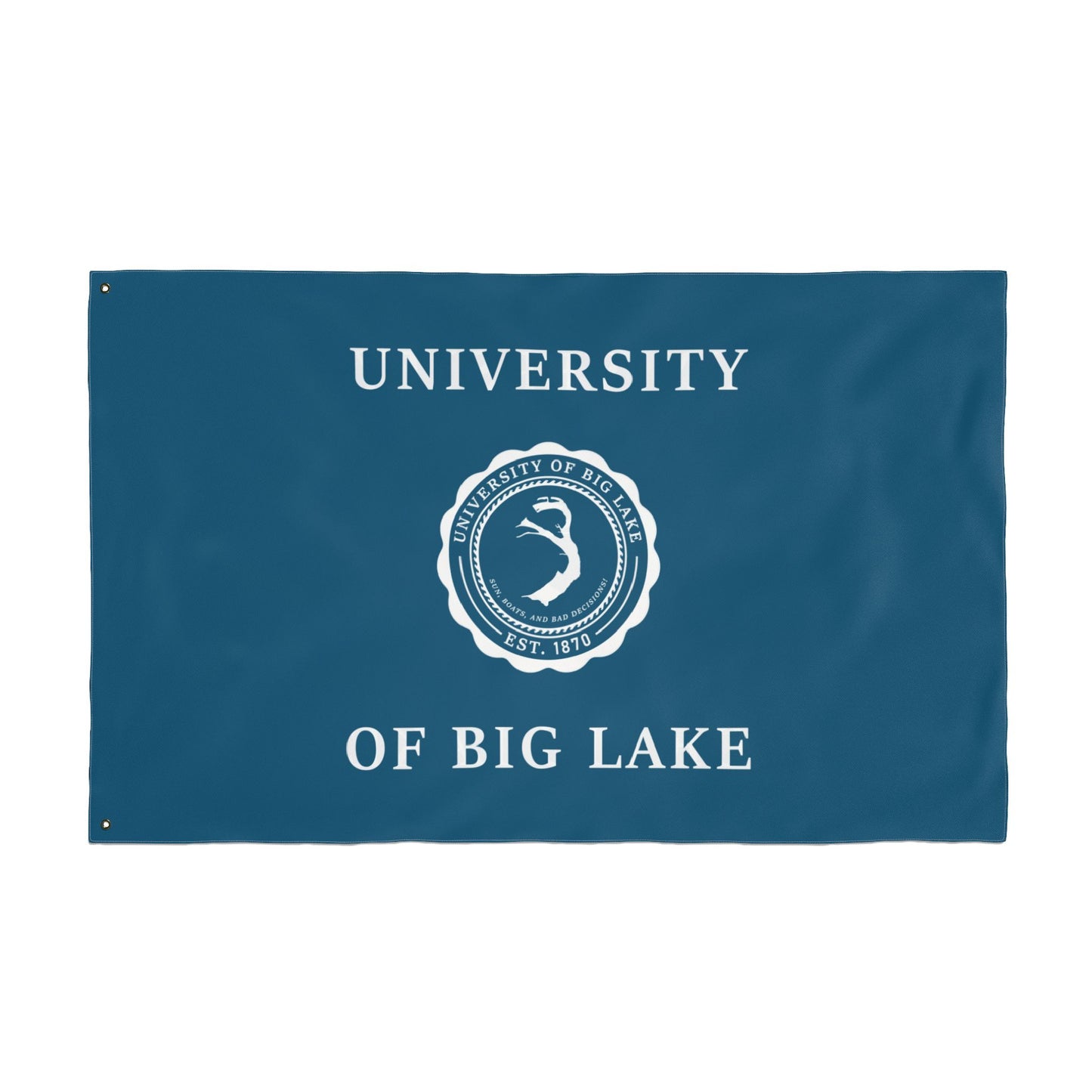 University of Big Lake Double-Sided Flag with Grommets - Blue