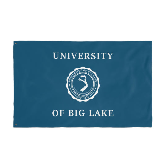 University of Big Lake Double-Sided Flag with Grommets - Blue