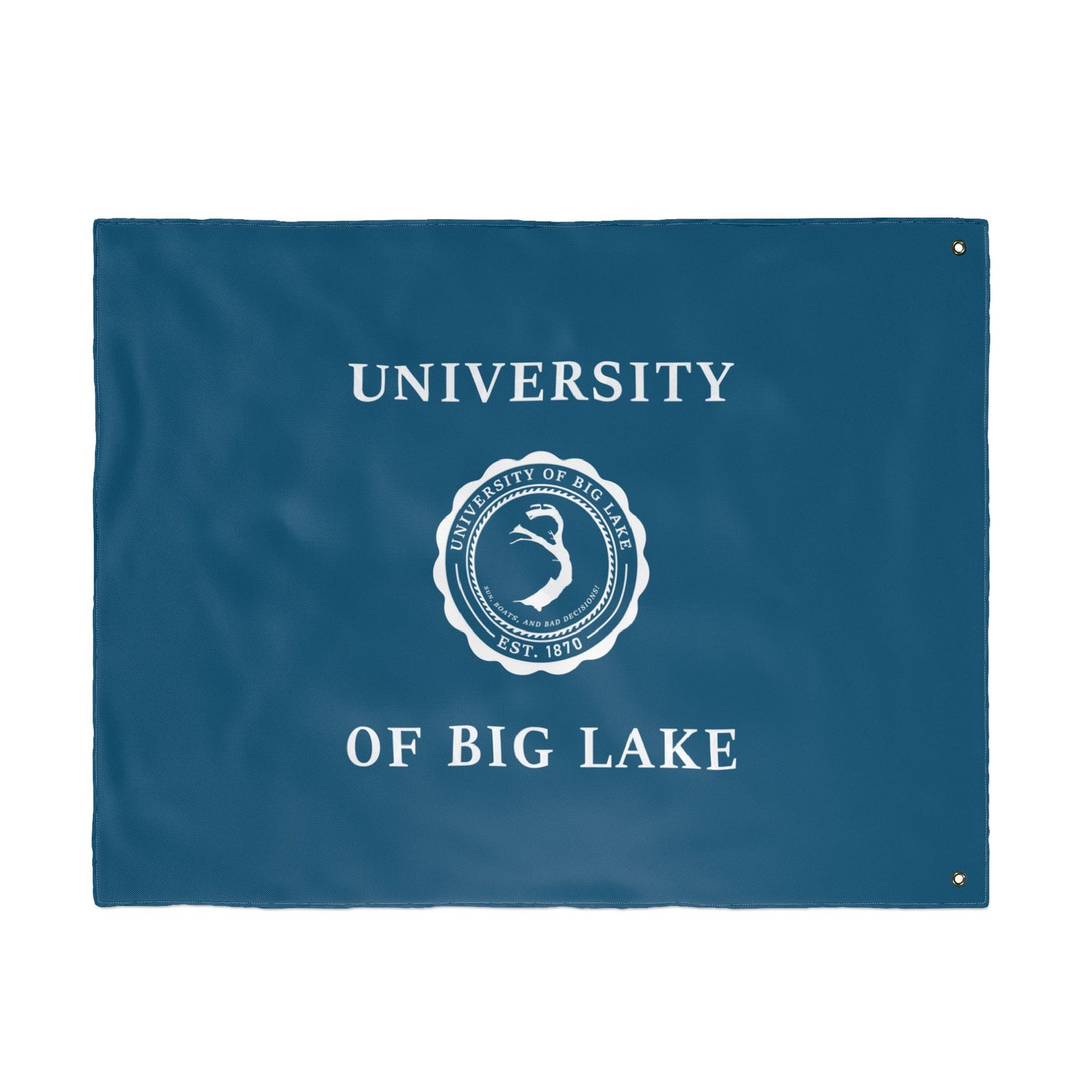 University of Big Lake Double-Sided Flag with Grommets - Blue