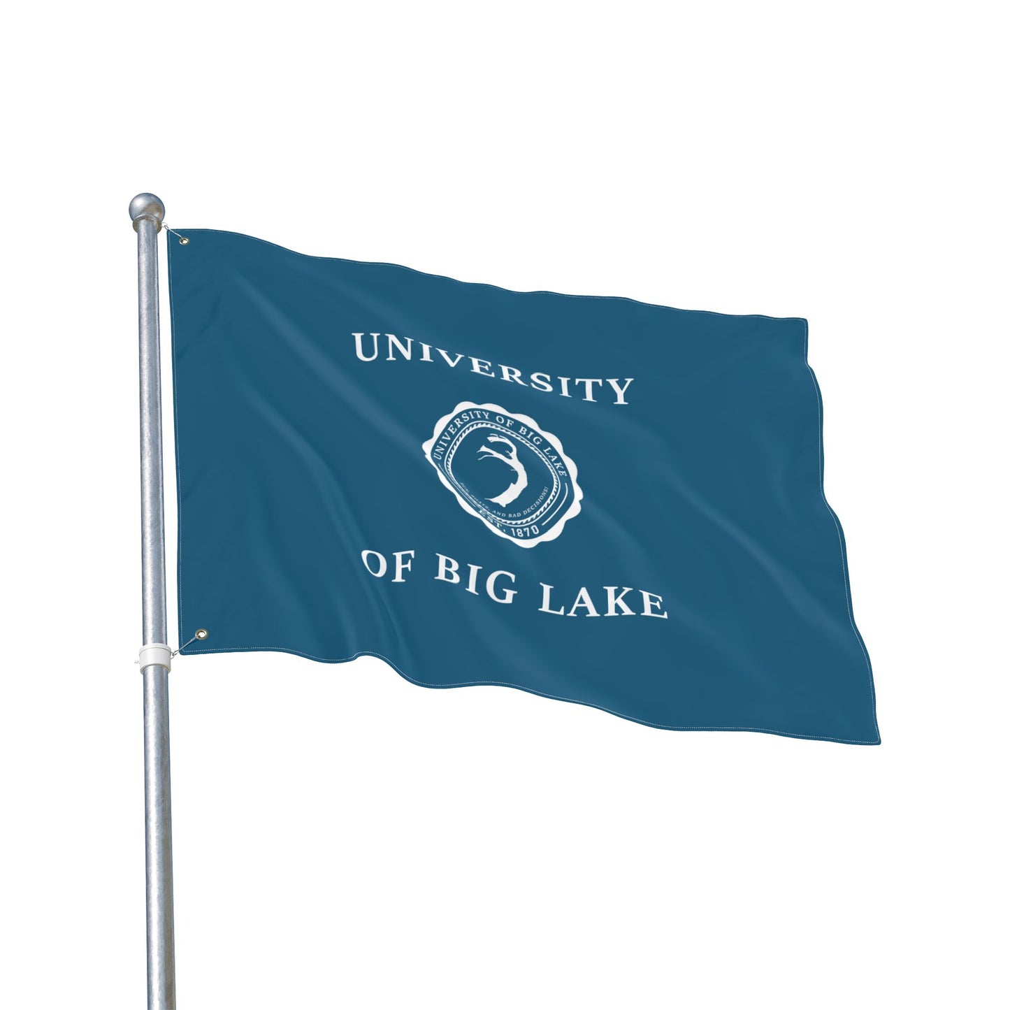 University of Big Lake Double-Sided Flag with Grommets - Blue