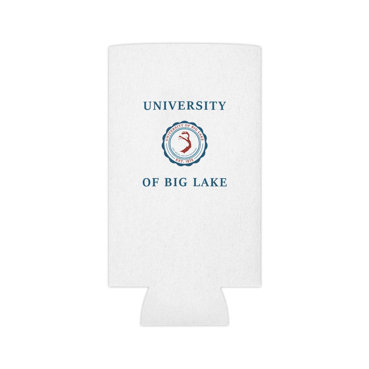 University of Big Lake Can Koozie – UBL Crest Beverage Koozie Reg/Slim