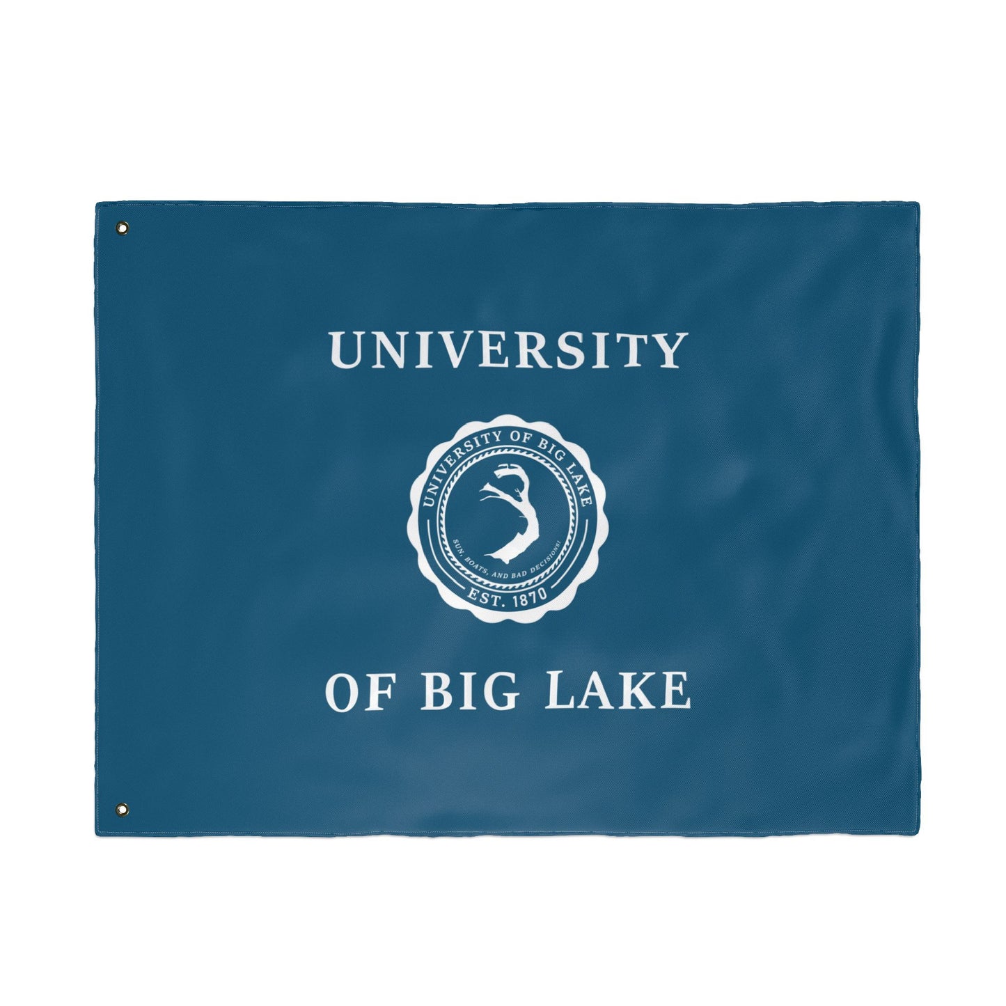 University of Big Lake Double-Sided Flag with Grommets - Blue
