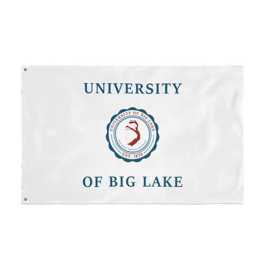 University of Big Lake Double-Sided Flag with Grommets - White
