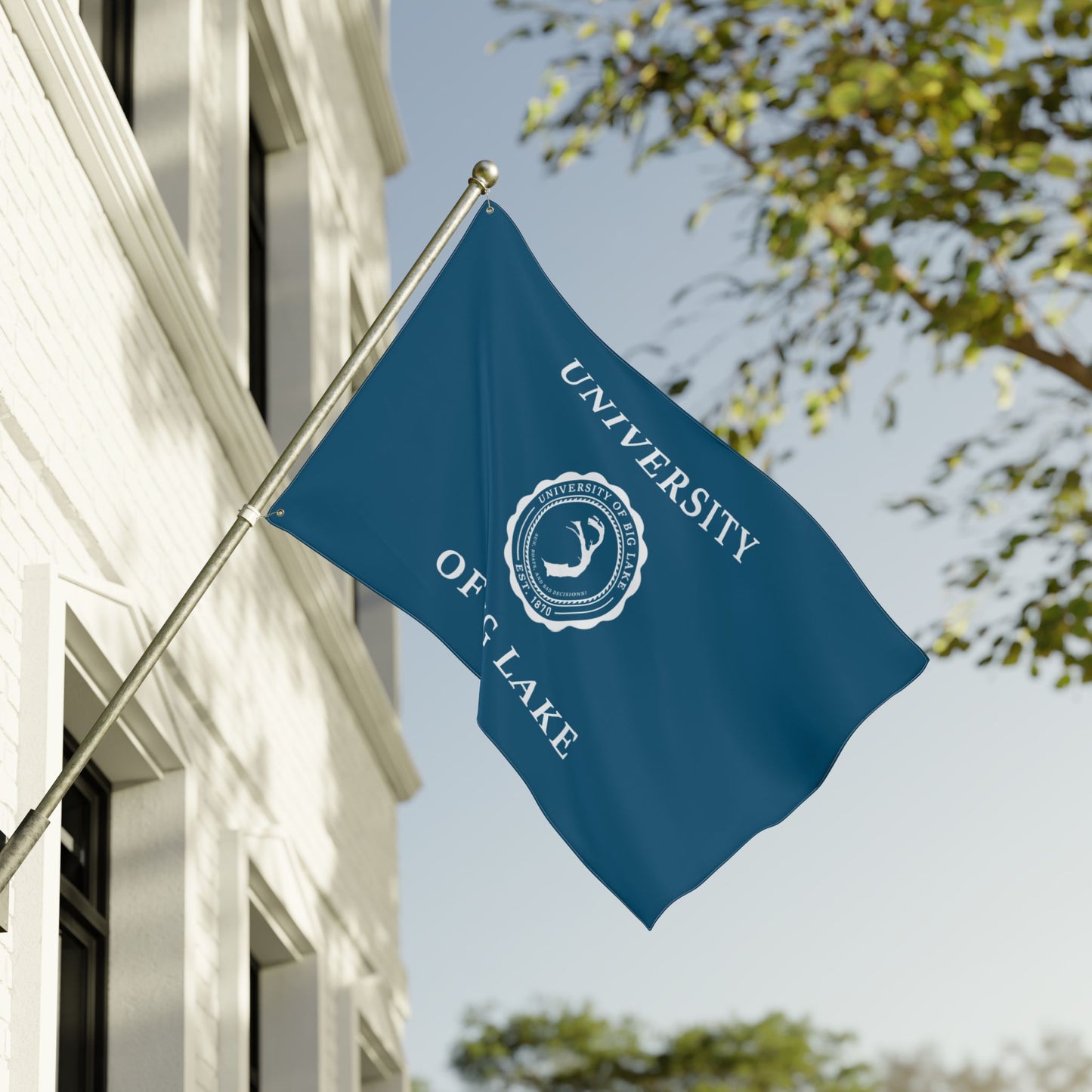 University of Big Lake Double-Sided Flag with Grommets - Blue