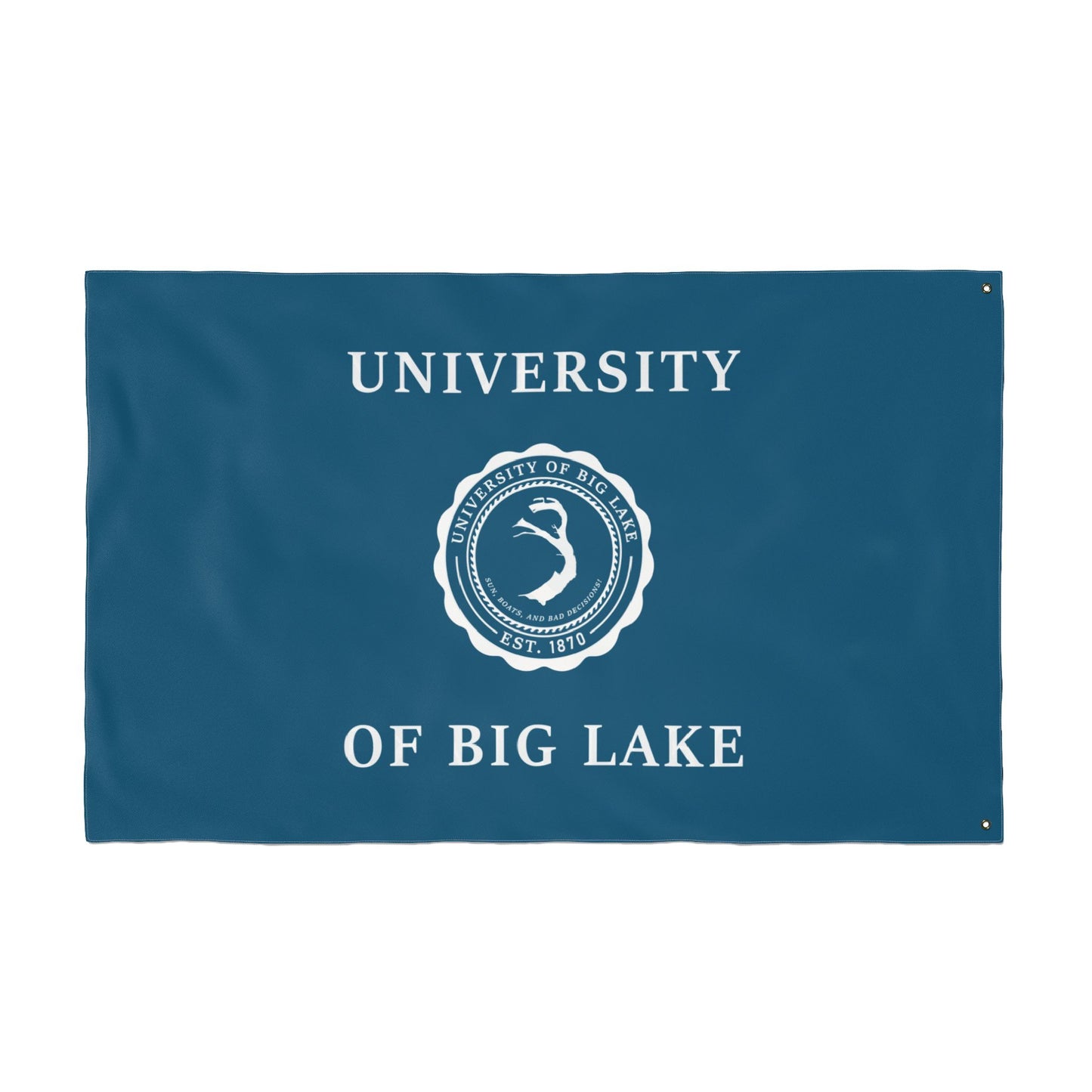 University of Big Lake Double-Sided Flag with Grommets - Blue