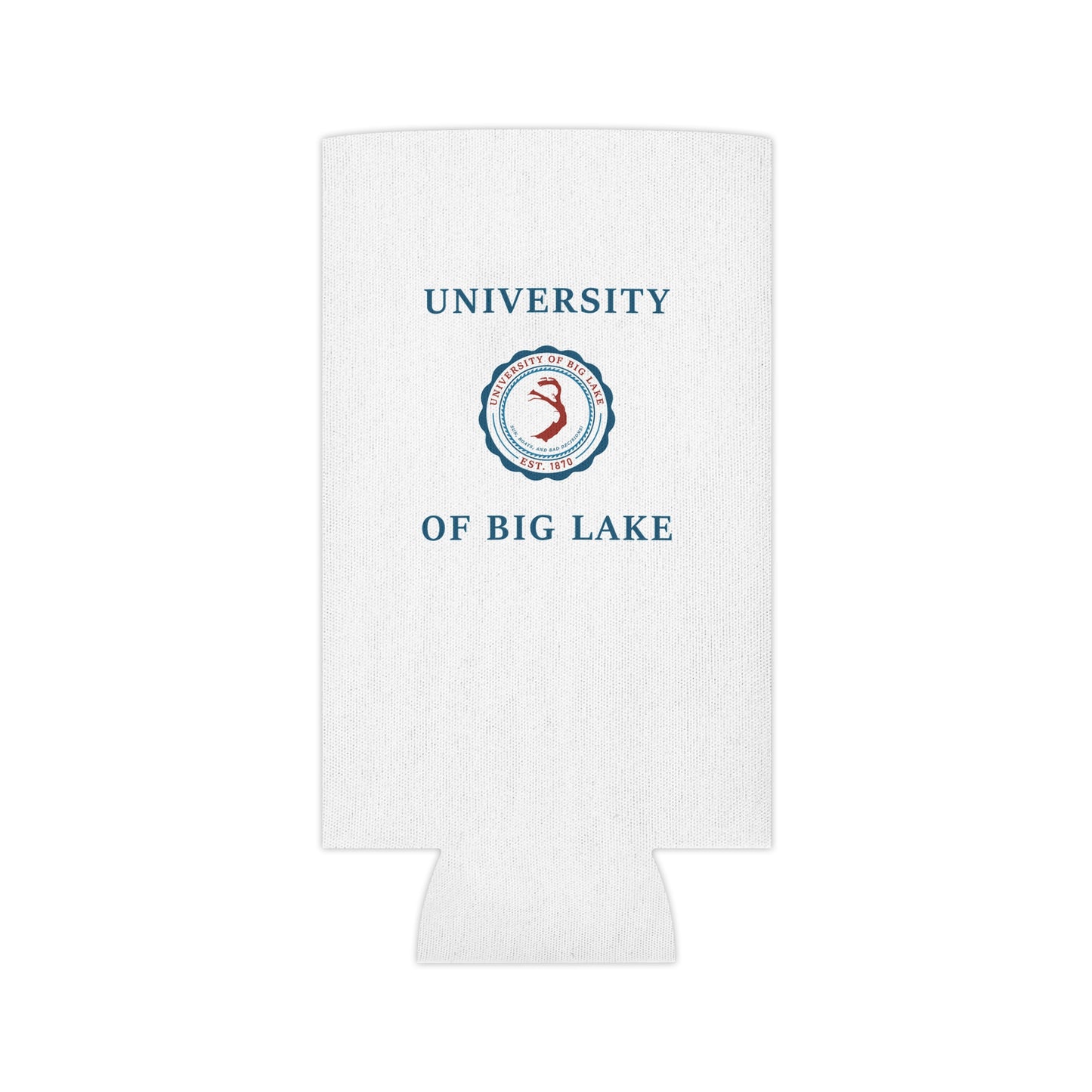 University of Big Lake Can Koozie – UBL Crest Beverage Koozie Reg/Slim
